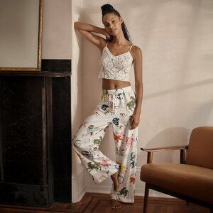 Anthropologie Flannel Pajama Pants Art by Lou Benesch size XL